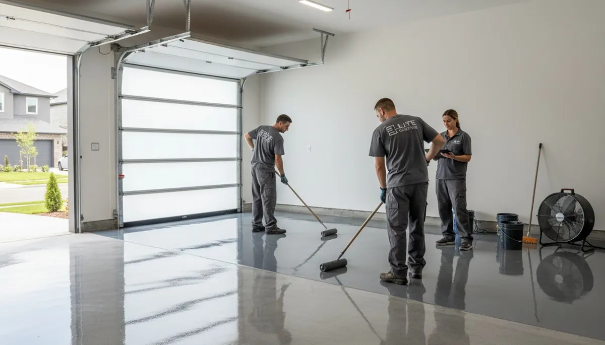Professional epoxy garage floor coating in Minneapolis MN by expert house painters