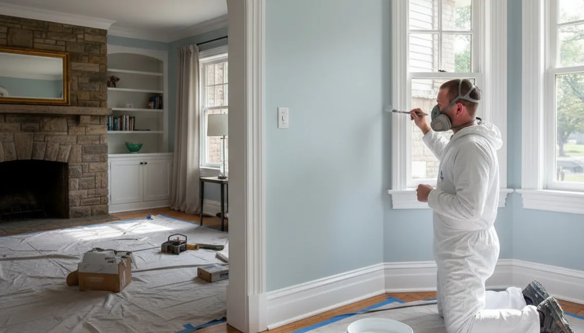 Professional interior trim painting with crisp lines highlighting Minneapolis, MN home details