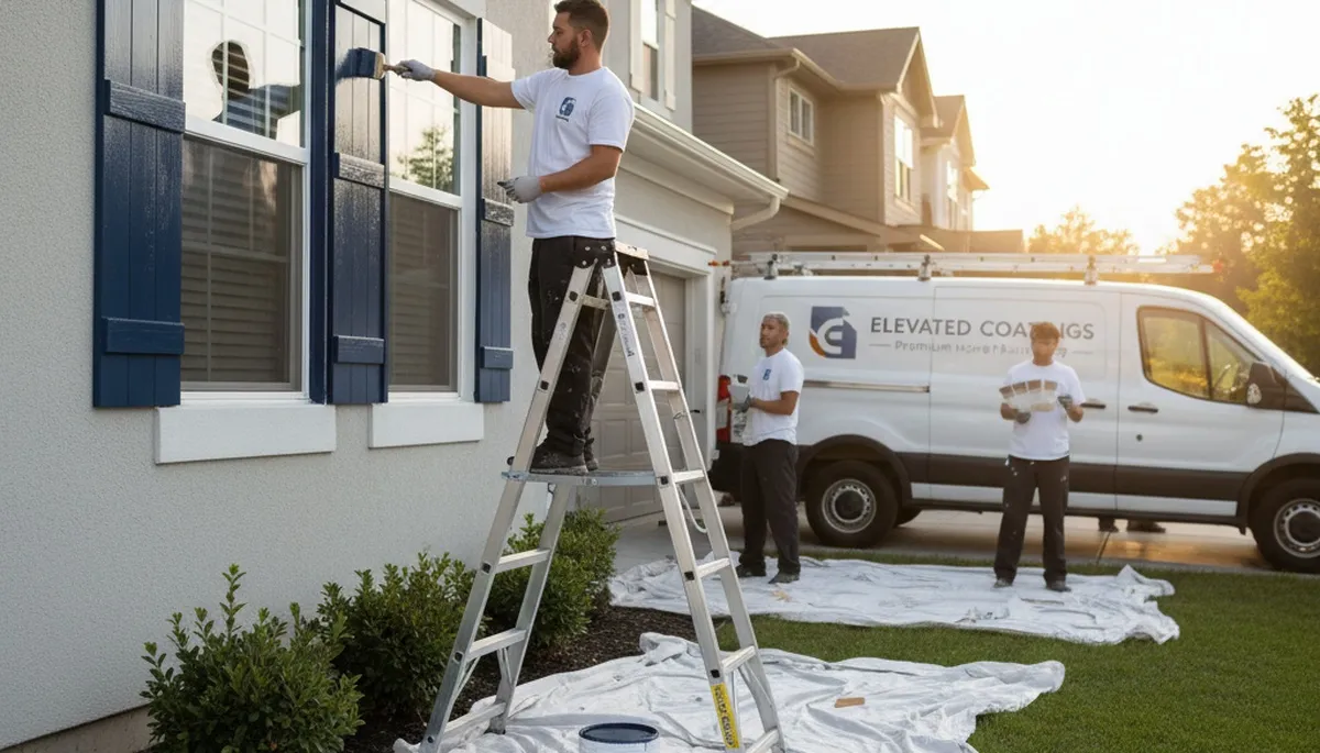 Professional shutter painting on Minneapolis home exterior by expert local house painters